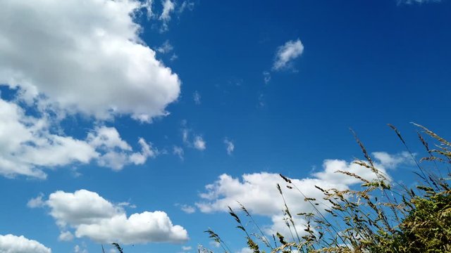 Allassac (Corr&egrave;ze) - Nuages en mouvement dans le ciel bleu