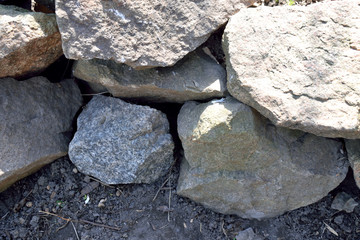 pile of stones close-up