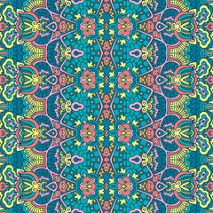 Seamless pattern vintage vector Ethnic geometric print