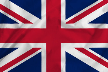 UK flag on fabric texture