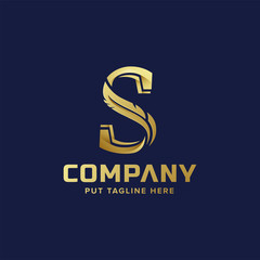 Premium Luxury Letter initial S logo for company 