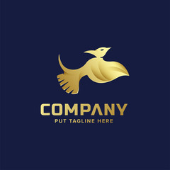Obraz premium Premium luxury bird flying logo template