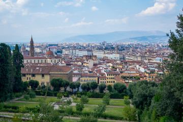 View of Florence from high point on a hill