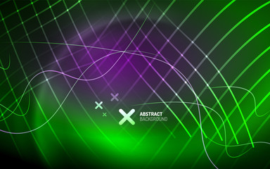 Obraz premium Abstract background - neon line design for Wallpaper, Banner, Background, Card, Book Illustration, landing page