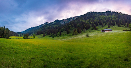 Fototapeta premium The beautiful Gunzesried valley