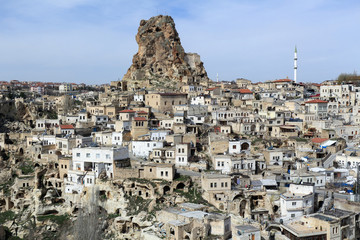 ortahisar castle, cappadocia, turkey