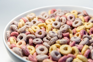 Breakfast cereal in a plate
