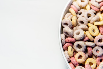 Breakfast cereal in a plate