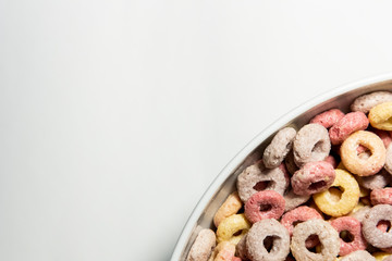 Breakfast cereal in a plate
