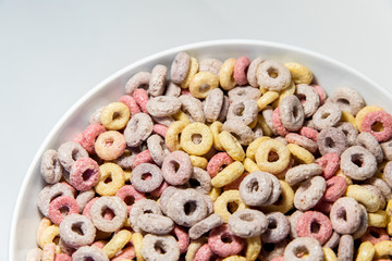 Breakfast cereal in a plate