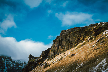 mountain landscape with clouds