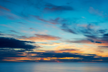 Cloudy sunset over ocean, Sweden