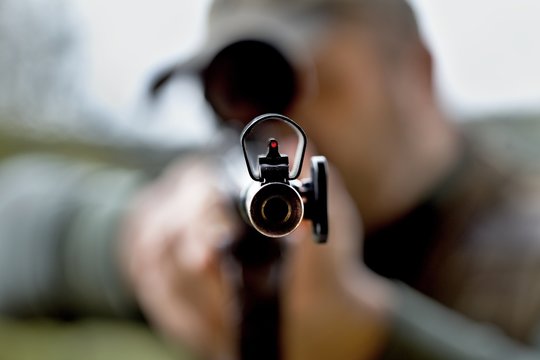 a look straight into the barrel of the rifle seems to be the last one in this world