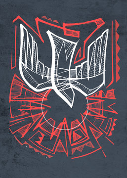 Digital illustration of the Holy Spirit symbol