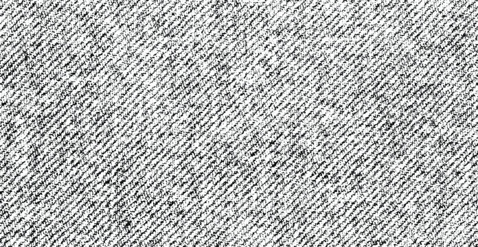 Distressed fabric texture. Vector texture of weaving fabric. Grunge background. Abstract halftone vector illustration. Overlay for interesting effect and depth. Black isolated on white background.