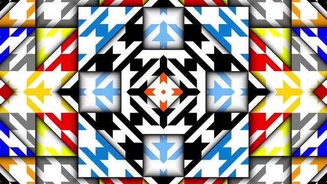 Symmetric abstract psychedelic pattern. Looping footage.