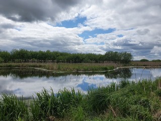 clouds over the lake