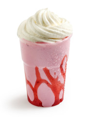 pink strawberry milkshake