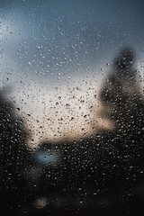 raindrops on window