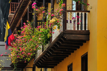 Fototapeta na wymiar Cartagena balcony ,Colombia