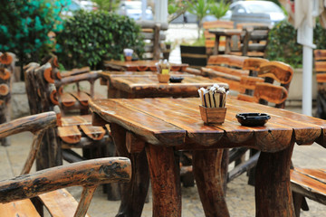 Retro place on the street where you can eat