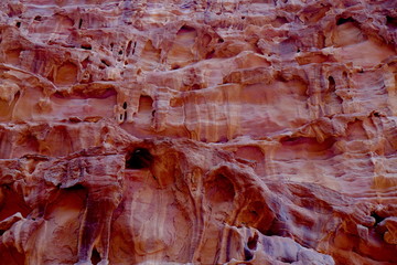 red Rock wall in Desert Wadi Rum
