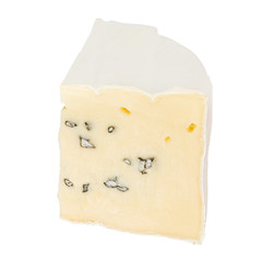 White mould cheese isolated on white background with clipping path