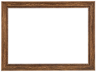 Brown frame isolated on white background