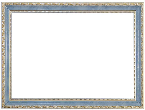 Blue frame isolated on white background