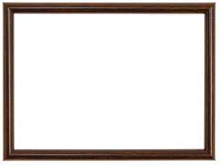 .Brown frame isolated on white background