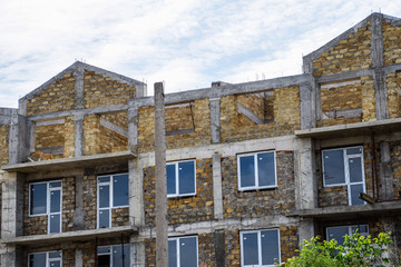 limestone houses. Building material is limestone.