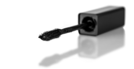 black Mascara brush isolated on white background