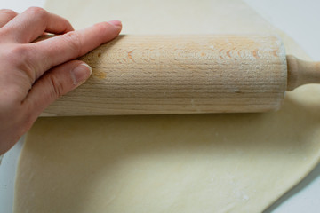 Traditional polish dumplings (called pierogi ruskie) filled with potatoes and cottage cheese. 