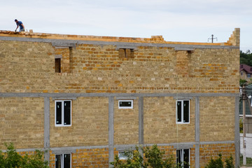 limestone houses. Building material is limestone.
