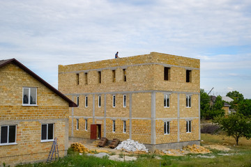 limestone houses. Building material is limestone.