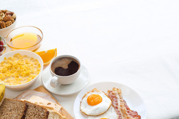 Healthy breakfast background - 352343142