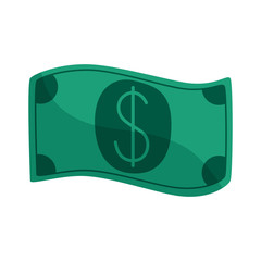 dollar money cash icon isolated icon vector illustration design
