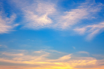 Obraz premium dawn heaven with light summer clouds