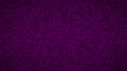 Abstract background of small squares or pixels in dark purple colors