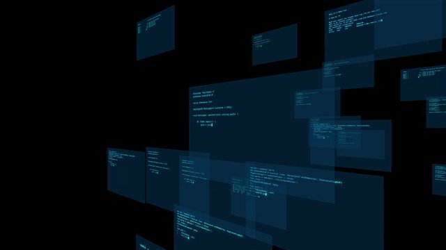 Screens of programming. Programming language. System engineering.