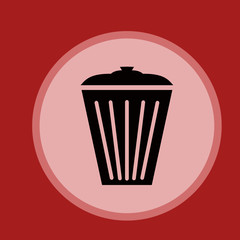 trash can icon flat design.Trash can symbol.