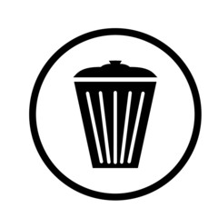 trash can icon flat design.Trash can symbol.