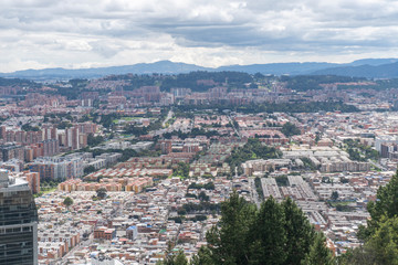 Fototapeta na wymiar aerial view of Bogota