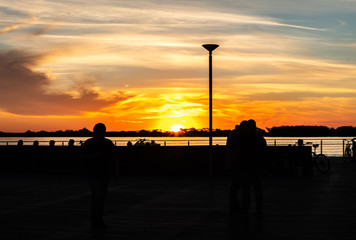sunset on the pier