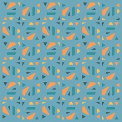 Beautiful of Colorful Shape, Repeated, Abstract, Illustrator Pattern Wallpaper. Image for Printing on Paper, Wallpaper or Background, Covers, Fabrics