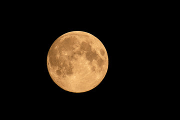 Big full moon disk shot during supermoon period