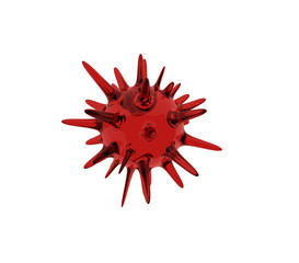 red virus cell 3d illustration