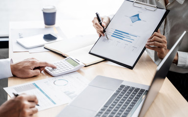 Business start up marketing brainstorming in co working office.