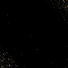 Gold Glitter Stars. Luxury Shiny Confetti.