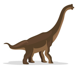 Brachiosaurus , illustration, vector on white background © Morphart